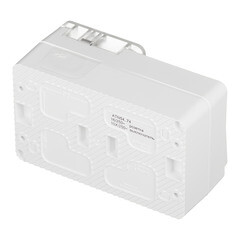 Блок выключатель и розетка Systeme Electric AtlasDesign Profi54 двухклавишный накладной белый (ATN540174) - фото 5