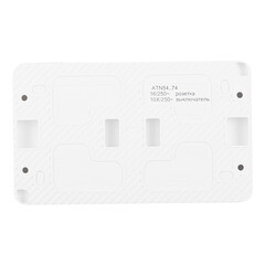 Блок выключатель и розетка Systeme Electric AtlasDesign Profi54 двухклавишный накладной белый (ATN540174) - фото 4