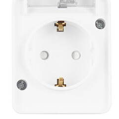 Розетка Systeme Electric AtlasDesign Profi54 накладная белая со шторками с крышкой (ATN540145) - фото 3