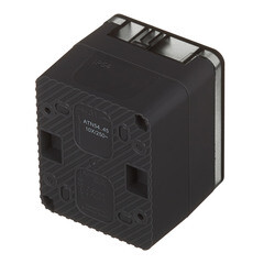 Розетка Systeme Electric AtlasDesign Profi54 накладная антрацит со шторками с крышкой (ATN544045) - фото 5