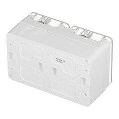 Розетка Systeme Electric AtlasDesign Profi54 накладная белая со шторками с крышкой (ATN540126) - фото 3