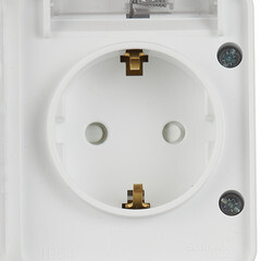 Розетка Systeme Electric AtlasDesign Profi54 накладная белая со шторками с крышкой (ATN540126) - фото 5