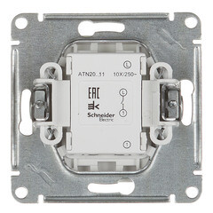 Выключатель Systeme Electric AtlasDesign Art одноклавишный встраиваемый белый (ATN200111) - фото 6