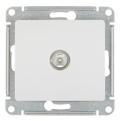 Розетка телевизионная Systeme Electric Glossa встраиваемая белая (GSL000193) - фото 1