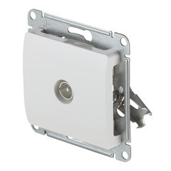 Розетка телевизионная Systeme Electric Glossa встраиваемая белая (GSL000193) - фото 4