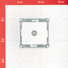 Розетка телевизионная Systeme Electric Glossa встраиваемая белая (GSL000193) - фото 2