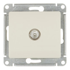 Розетка телевизионная Systeme Electric Glossa встраиваемая бежевая (GSL000293) - фото 1