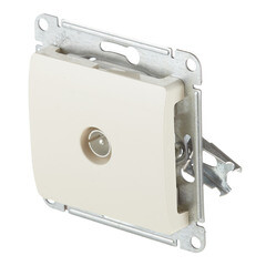 Розетка телевизионная Systeme Electric Glossa встраиваемая бежевая (GSL000293) - фото 4