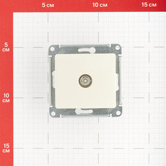 Розетка телевизионная Systeme Electric Glossa встраиваемая бежевая (GSL000293) - фото 3