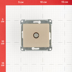 Розетка телевизионная Systeme Electric Glossa встраиваемая титан (GSL000493) - фото 2