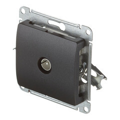 Розетка телевизионная Systeme Electric Glossa встраиваемая антрацит (GSL000793) - фото 4