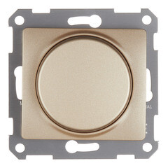 Диммер Systeme Electric Glossa встраиваемый титан поворотно-нажимной (GSL000423) - фото 1