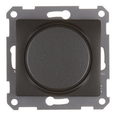 Диммер Systeme Electric Glossa встраиваемый антрацит поворотно-нажимной (GSL000723) - фото 1