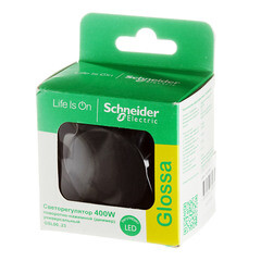 Диммер Systeme Electric Glossa встраиваемый антрацит поворотно-нажимной (GSL000723) - фото 3