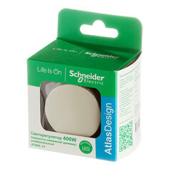 Диммер Systeme Electric AtlasDesign поворотно-нажимной встраиваемый бежевый (ATN000223) - фото 3