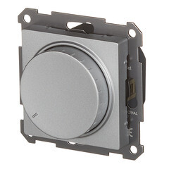 Диммер Systeme Electric AtlasDesign поворотно-нажимной встраиваемый алюминий (ATN000323) - фото 5