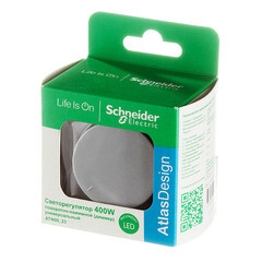 Диммер Systeme Electric AtlasDesign поворотно-нажимной встраиваемый алюминий (ATN000323) - фото 3