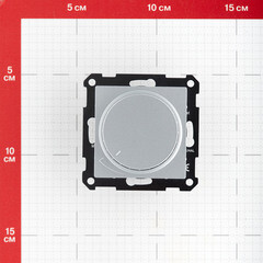 Диммер Systeme Electric AtlasDesign поворотно-нажимной встраиваемый алюминий (ATN000323) - фото 2