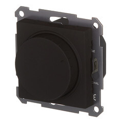 Диммер Systeme Electric AtlasDesign поворотно-нажимной встраиваемый карбон (ATN001023) - фото 5