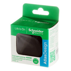 Диммер Systeme Electric AtlasDesign поворотно-нажимной встраиваемый карбон (ATN001023) - фото 4