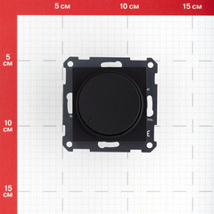Диммер Systeme Electric AtlasDesign поворотно-нажимной встраиваемый карбон (ATN001023) - фото 3
