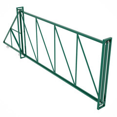 Ворота откатные каркас с комплектом под автоматику Премиум 3,5х2 м зеленые RAL 6005 левые - фото 1