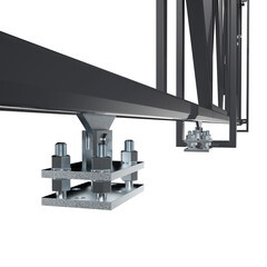Ворота откатные каркас с комплектом под автоматику Премиум 3,5х2 м графитовый серый RAL 7024 левые - фото 4