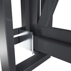 Ворота откатные каркас с комплектом под автоматику Премиум 5х2 м с калиткой графитовый серый RAL 7024 правые - фото 8