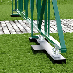 Ворота откатные каркас с комплектом под автоматику Премиум 4х2 м зеленые RAL 6005 левые - фото 4