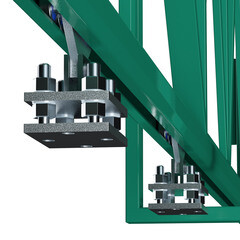 Ворота откатные каркас с комплектом под автоматику Премиум 5х2 м с калиткой зеленые RAL 6005 левые - фото 2