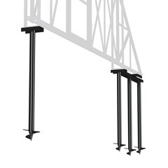 Ворота откатные каркас с комплектом под автоматику Премиум 5х2 м графитовый серый RAL 7024 левые - фото 3