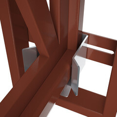 Ворота откатные каркас с комплектом под автоматику Премиум 5х2 м коричневые RAL 8017 левые - фото 7