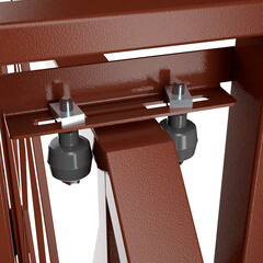 Ворота откатные каркас с комплектом под автоматику Премиум 5х2 м коричневые RAL 8017 левые - фото 6