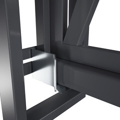 Ворота откатные каркас с комплектом под автоматику Премиум 5х2 м графитовый серый RAL 7024 левые - фото 7