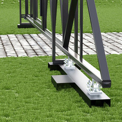 Ворота откатные каркас с комплектом под автоматику Премиум 5х2 м графитовый серый RAL 7024 левые - фото 4