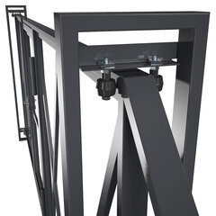 Ворота откатные каркас с комплектом под автоматику Премиум 5х2 м с калиткой графитовый серый RAL 7024 правые - фото 9