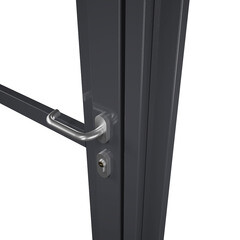 Ворота откатные каркас с комплектом под автоматику Премиум 5х2 м с калиткой графитовый серый RAL 7024 правые - фото 7