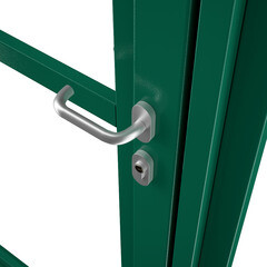 Ворота откатные каркас с комплектом под автоматику Премиум 5х2 м с калиткой зеленые RAL 6005 левые - фото 5