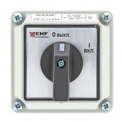Переключатель кулачковый EKF PROxima ПК-3-13 25А 400 В 1НО+1НЗ IP54 2P серый (pk-3-13-25) - фото 3