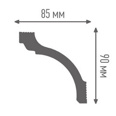 Плинтус потолочный из пенополистирола 85х90х2000 мм Плинтэкс S 85/90 - фото 2