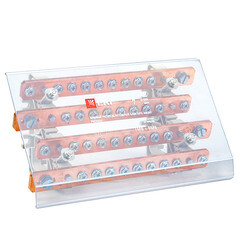 Блок распределительный шинный EKF PROxima ШРБ-400 137х275х119 мм IP20 компактный сборный модульный серый (plc-shrb-400) - фото 1