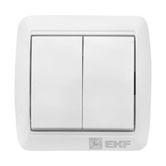 Выключатель EKF Владивосток двухклавишный накладной белый (EQR16-023-30-54) - фото 2