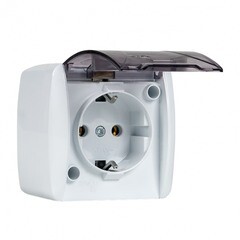 Розетка EKF Владивосток накладная белая с крышкой (EQR16-029-30-54-T) - фото 4