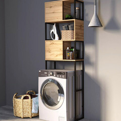 Шкаф над стиральной машиной 1Marka Grunge Loft 66 см дуб вотан (Ц0000005249) - фото 4