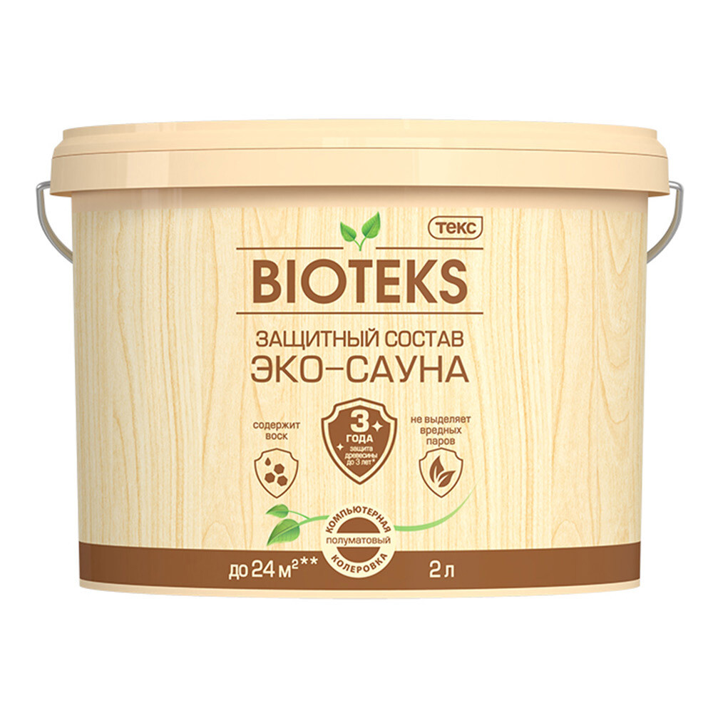 Изображение товара Состав защитный Текс Bioteks Эко-Сауна 2л для бань и саун
