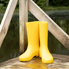 Сапоги EVA женские размер 37-38 желтые Жанетт Аврора (СП-251) - фото 2