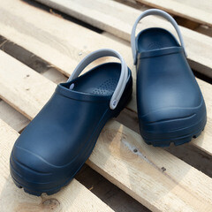 Сабо мужские EVA размер 41 темно-синие с серым ремешком Жанетт Одиссей (СБ-404) - фото 2