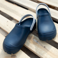 Сабо мужские EVA размер 42 темно-синие с серым ремешком Жанетт Одиссей (СБ-404) - фото 2