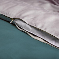 Комплект постельного белья 1,5-спальный тенсель Mona Liza Storm серо-зеленый без простыни - фото 2