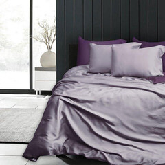 Комплект постельного белья 1,5-спальный тенсель Mona Liza Lilac сиренево-розовый без простыни - фото 3
